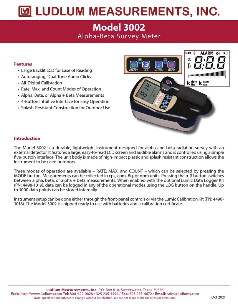 Ludlum Measurements 3002 quick start guide