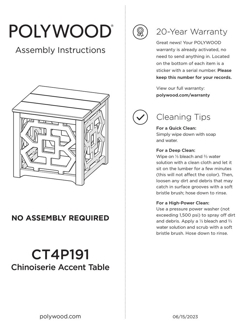 Polywood Chinoiserie CT4P191 Assembly instructions