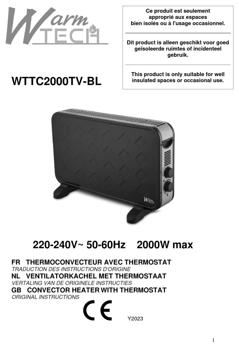 Warmtech WTTC2000TV-BL User manual