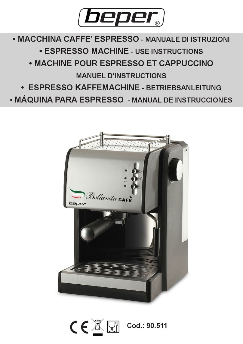 Beper Bellavita CAFE Operating and maintenance manual