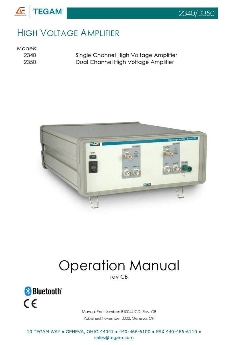 Tegam 2340 Operation manual