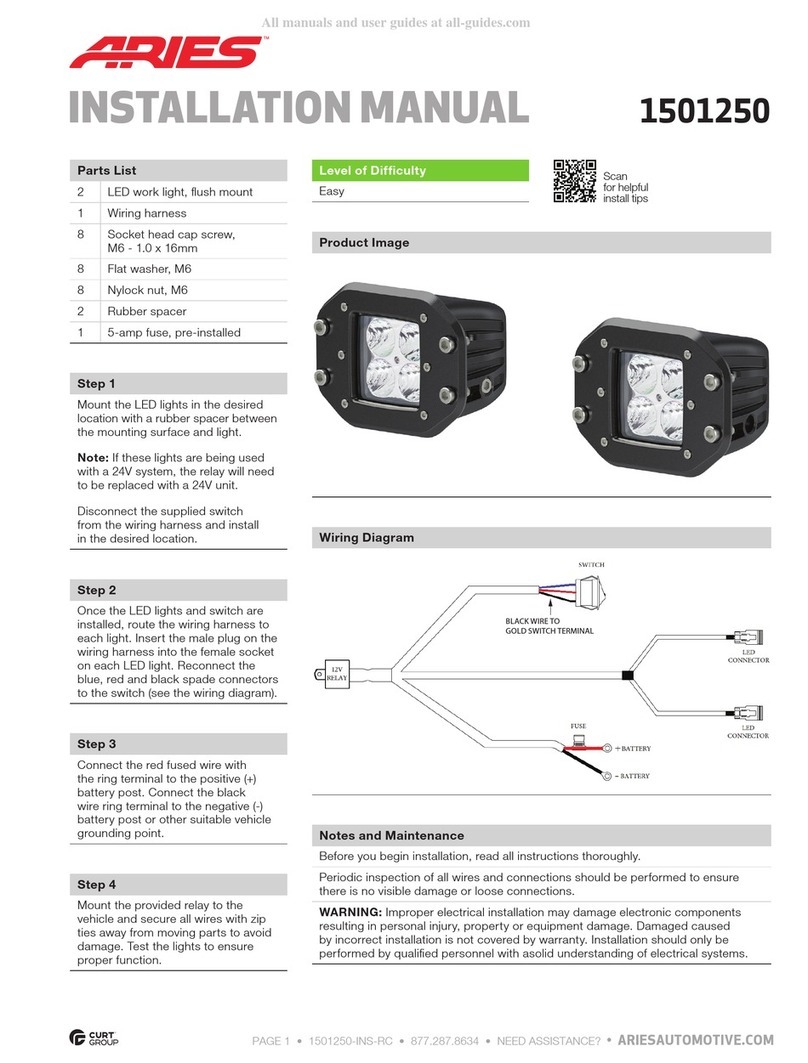 Aries 1501250 installation manual
