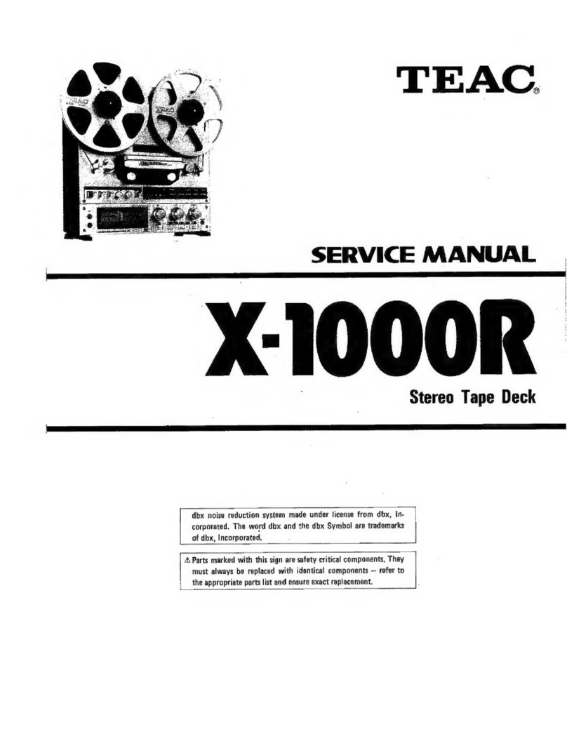 Teac X-1000R User manual