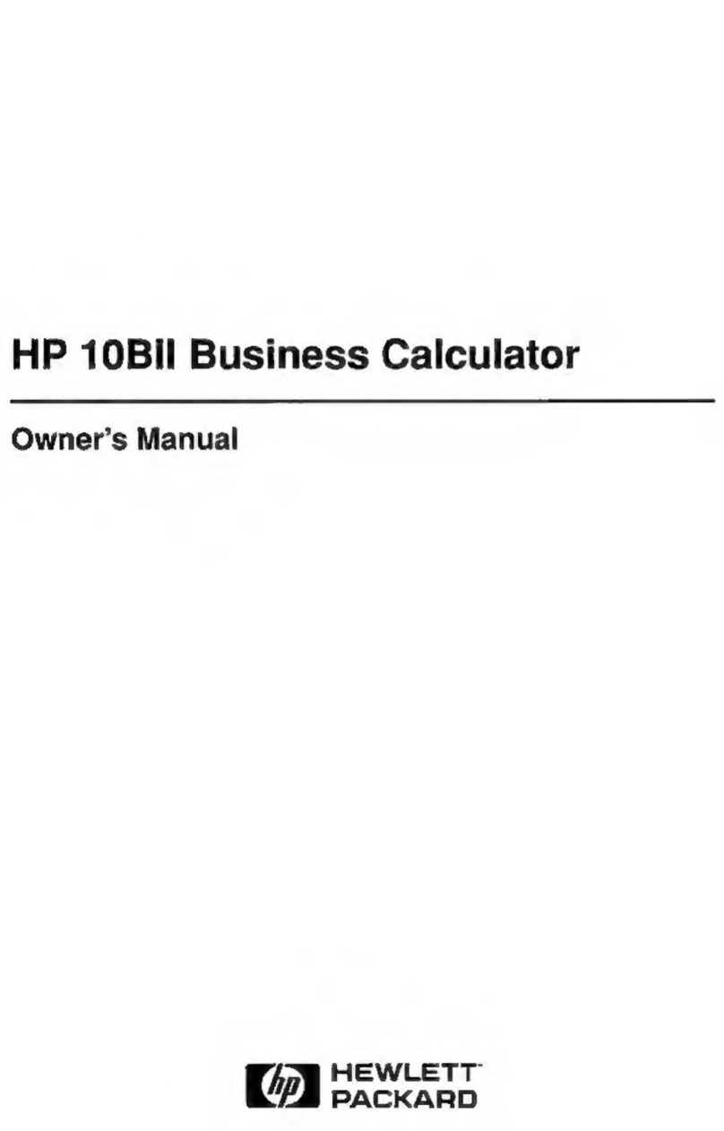 HP 10bII User manual
