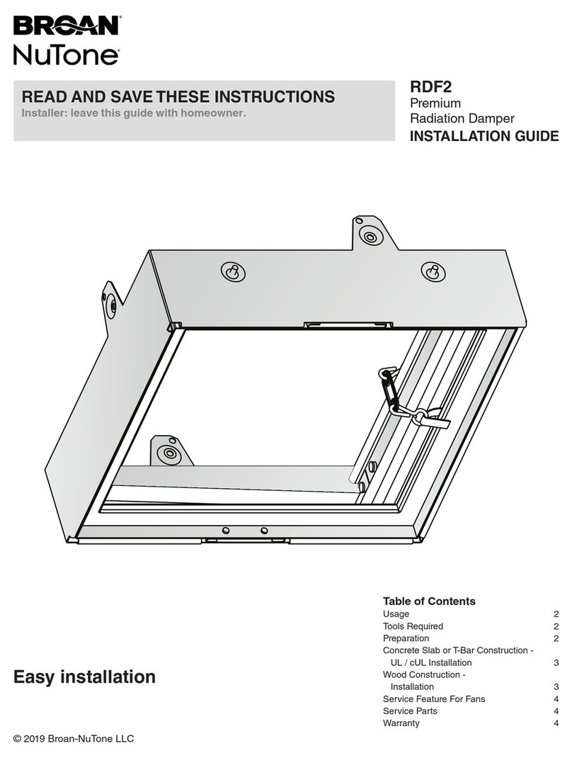 NuTone RDF2 User manual