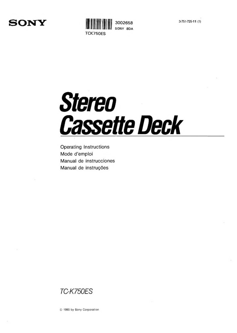 Sony TC-K750ES User manual
