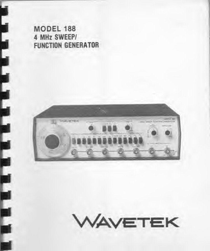 Wavetek 188 User manual