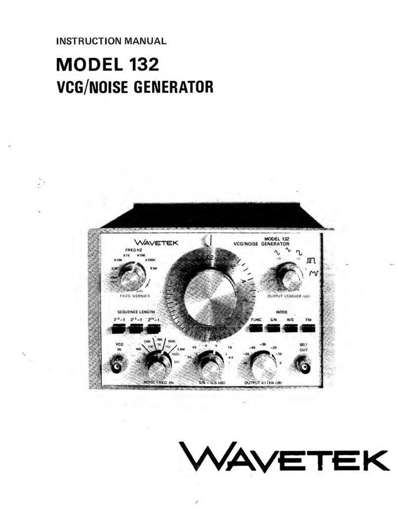 Wavetek 132 User manual