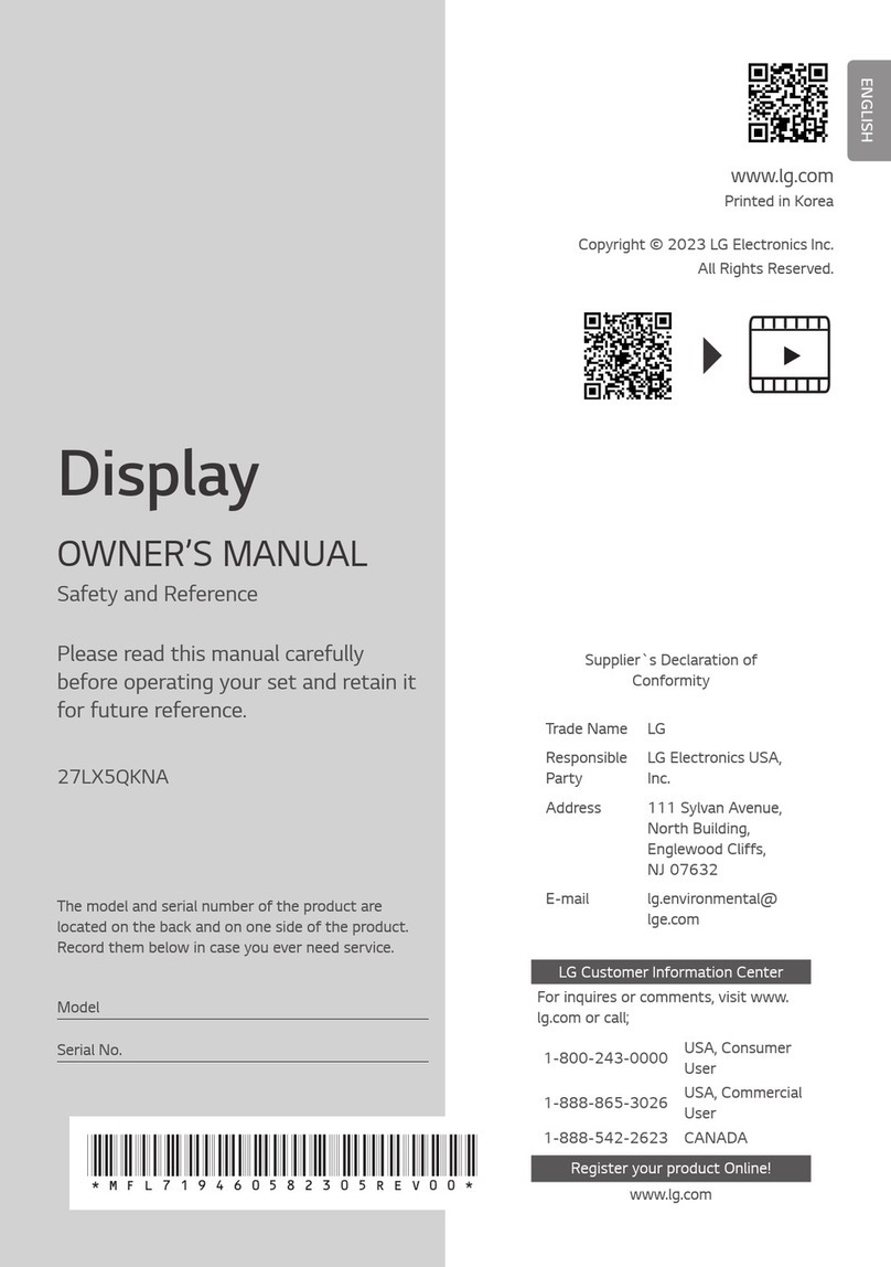 LG 27LX5QKNA User manual