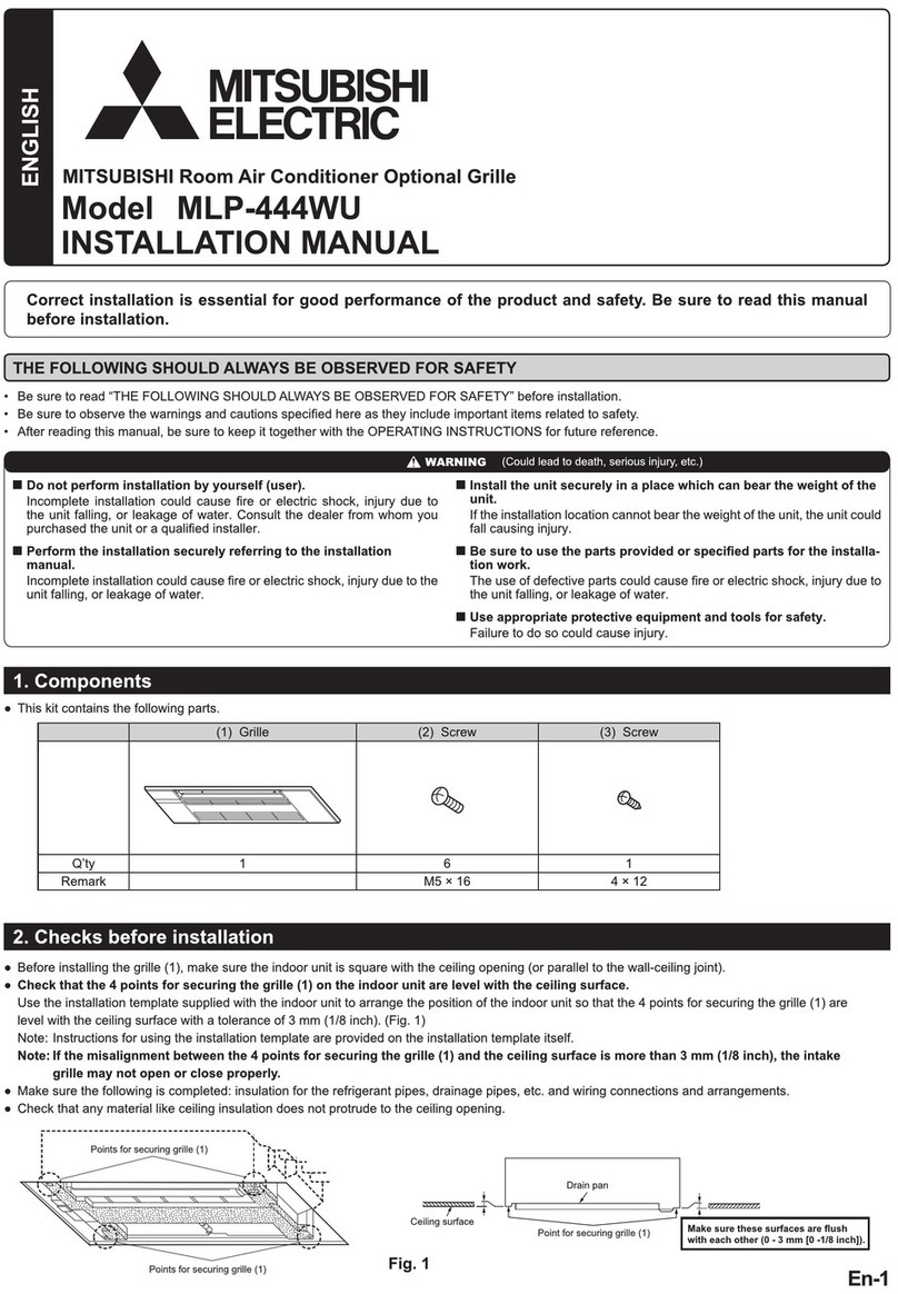 Mitsubishi Electric MLP-444WU User manual