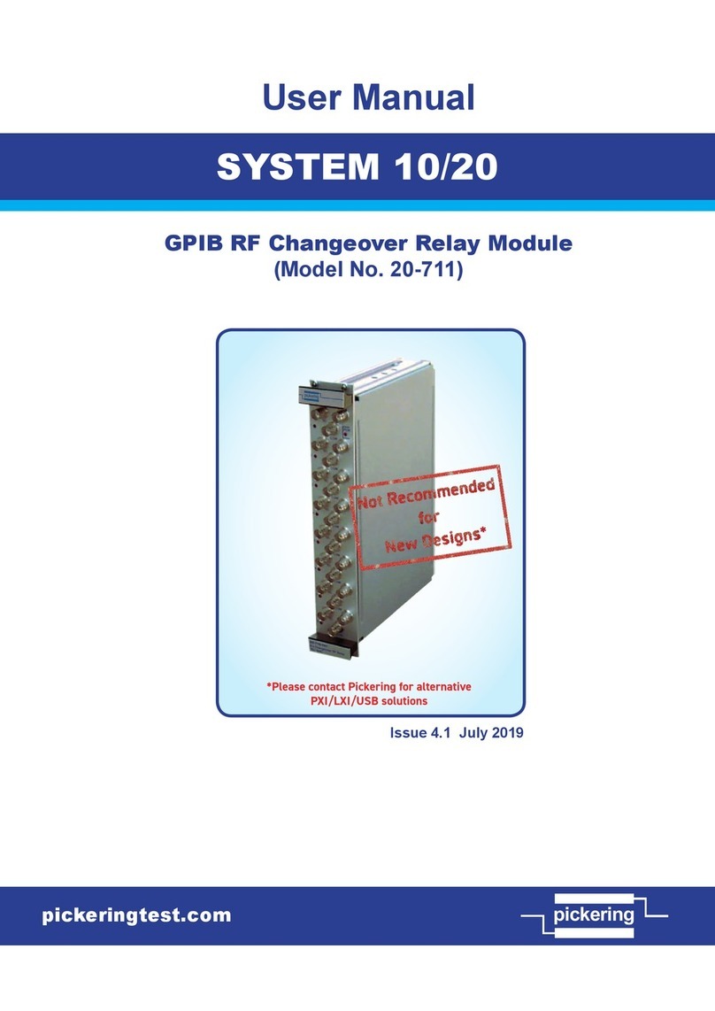 Pickering SYSTEM 10 User manual