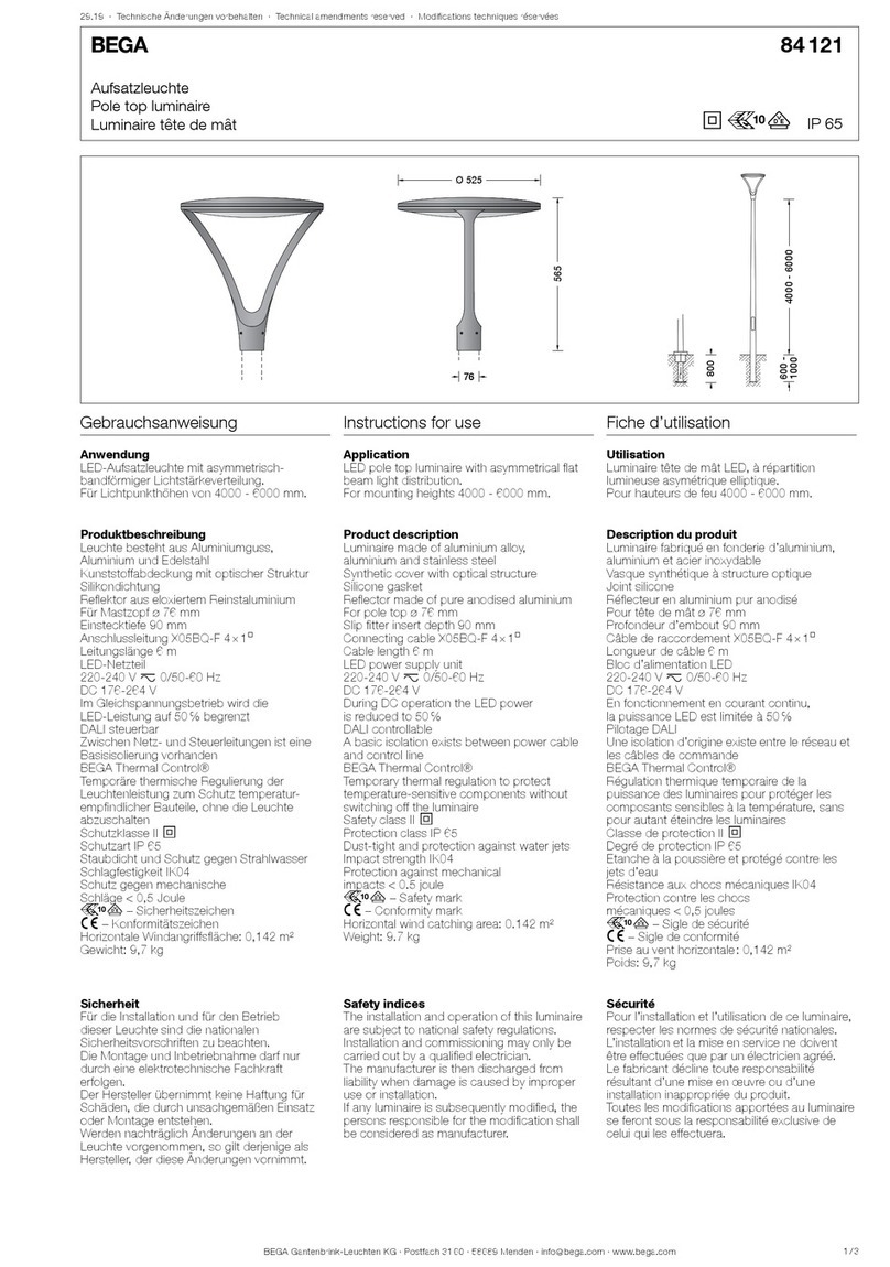 BEGA 84 121 Instructions for use
