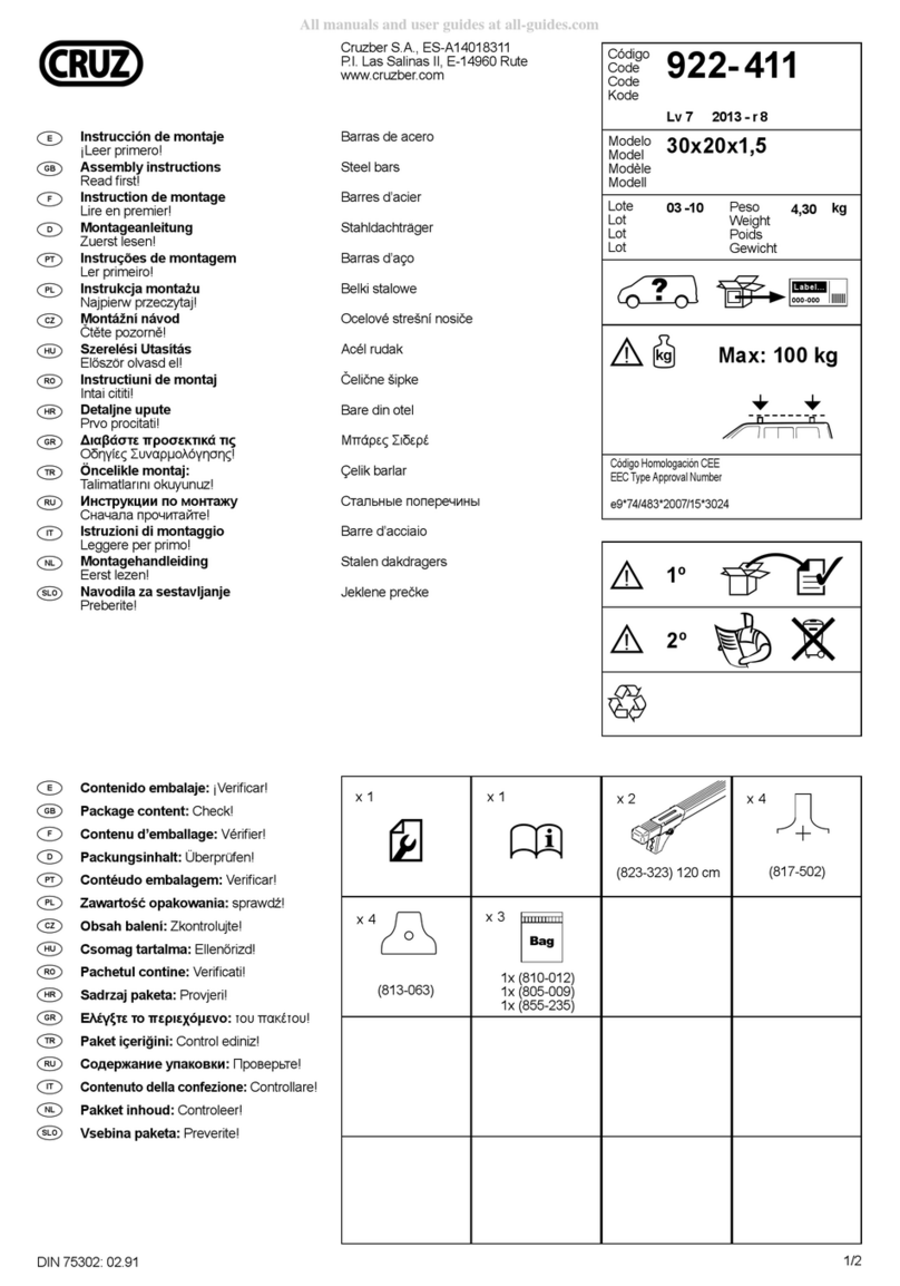 Cruz 922-411 Assembly instructions