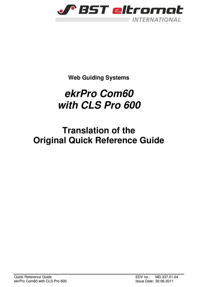 BST ekrPro Com60 Quick reference guide
