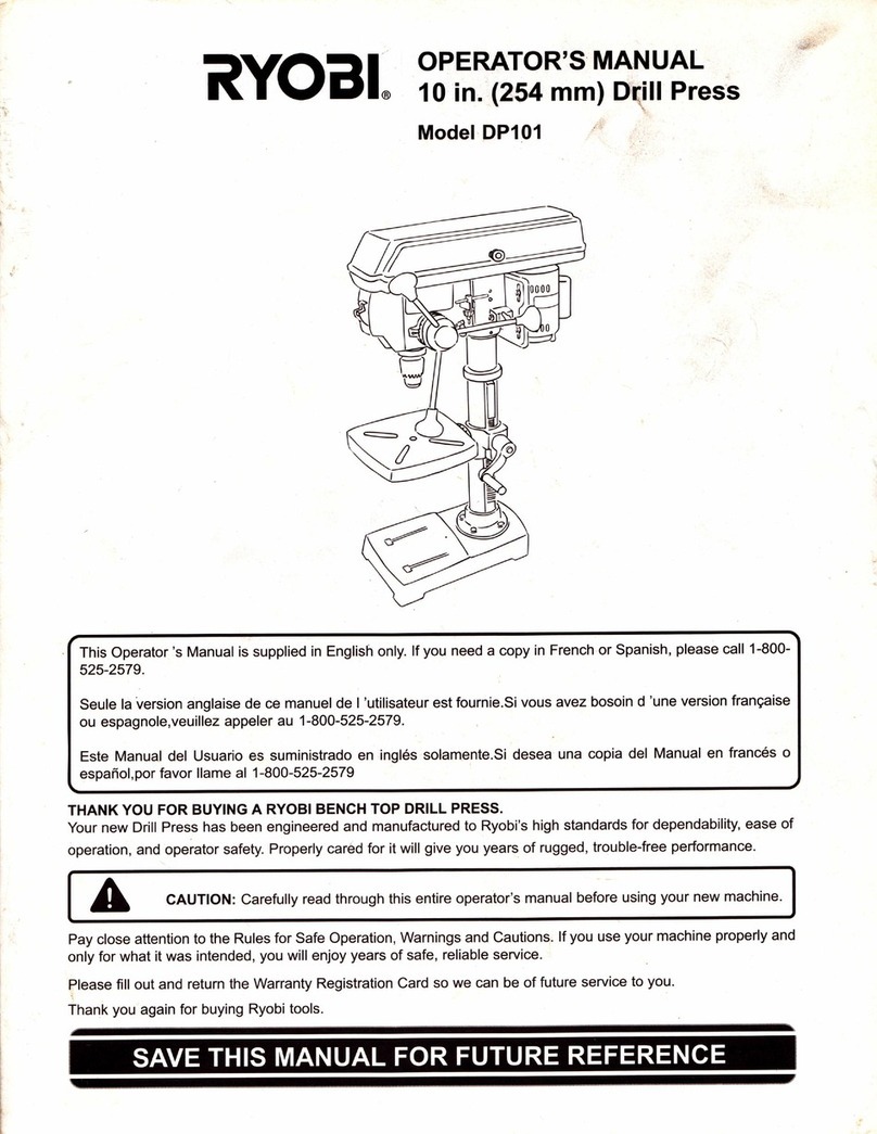 Ryobi DP101 Operator's manual