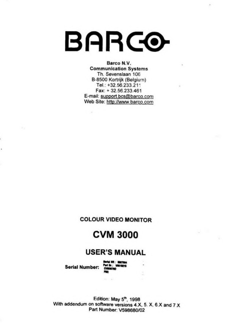 Barco CVM 3000 User manual