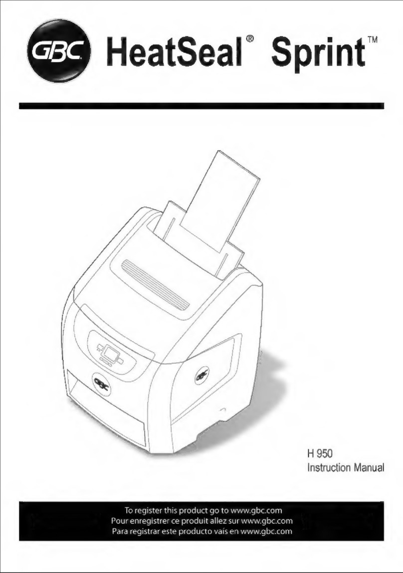 GBC HeatSeal Sprint H950 User manual GBC HeatSeal Sprint H950 User manual
