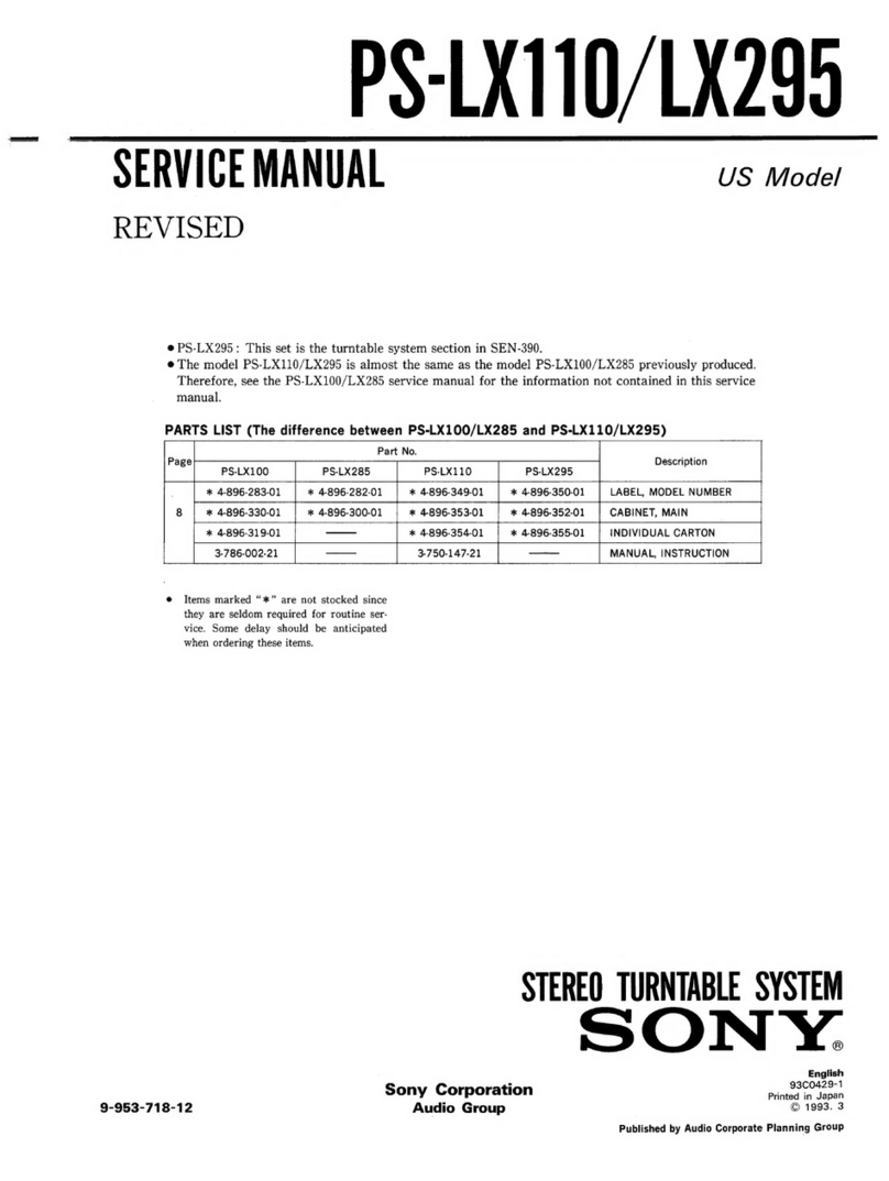 Sony PS-LX110 User manual