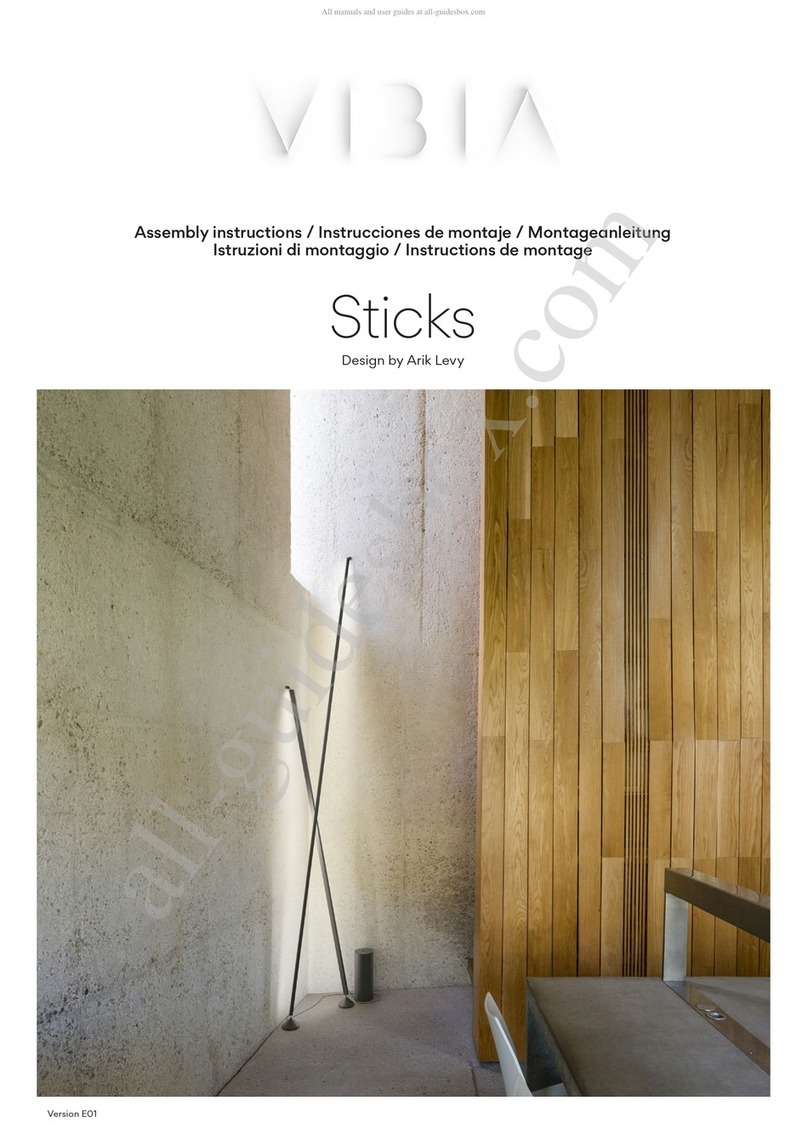 VIBIA Arik Levy Sticks 7338 User manual VIBIA Arik Levy Sticks 7338 User manual