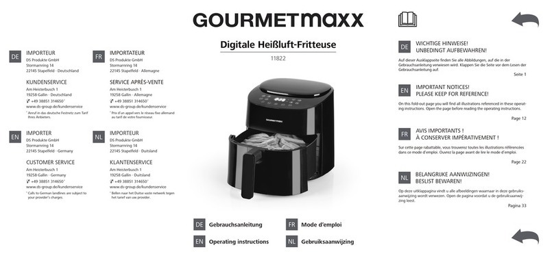gourmetmaxx 11822 operating instructions