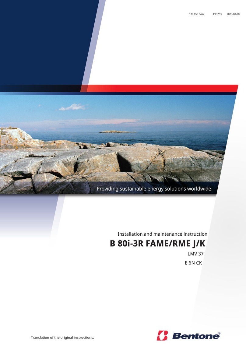 Bentone B 80i-3R FAME J Installation and maintenance  instruction