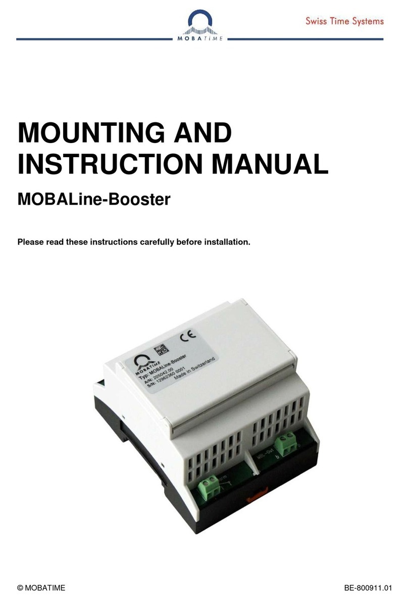 Mobatime MOBALine-Booster Mounting and instruction manual Mobatime MOBALine-Booster Mounting and instruction manual