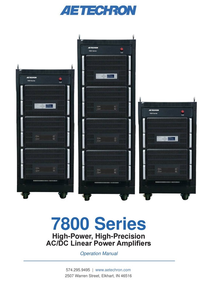 Aetechron 7800 Series Operation manual
