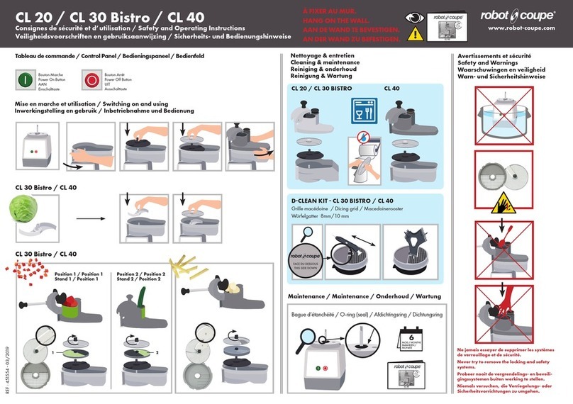 Robot Coupe CL 20 Maintenance and service guide