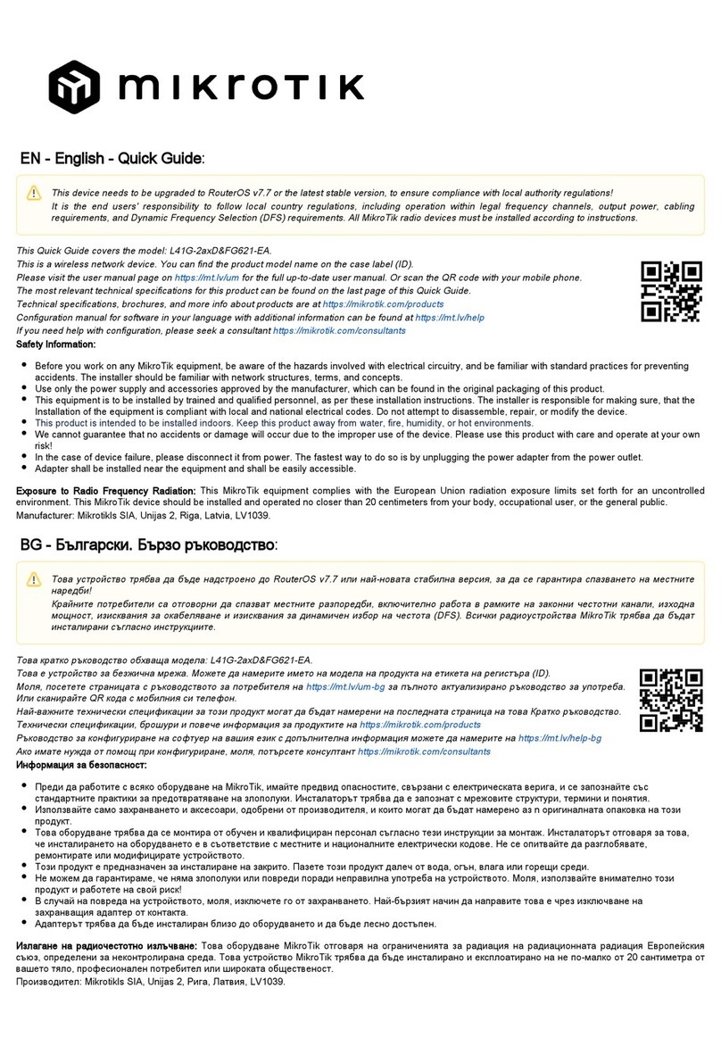 MikroTik hAP ax lite LTE6 User manual