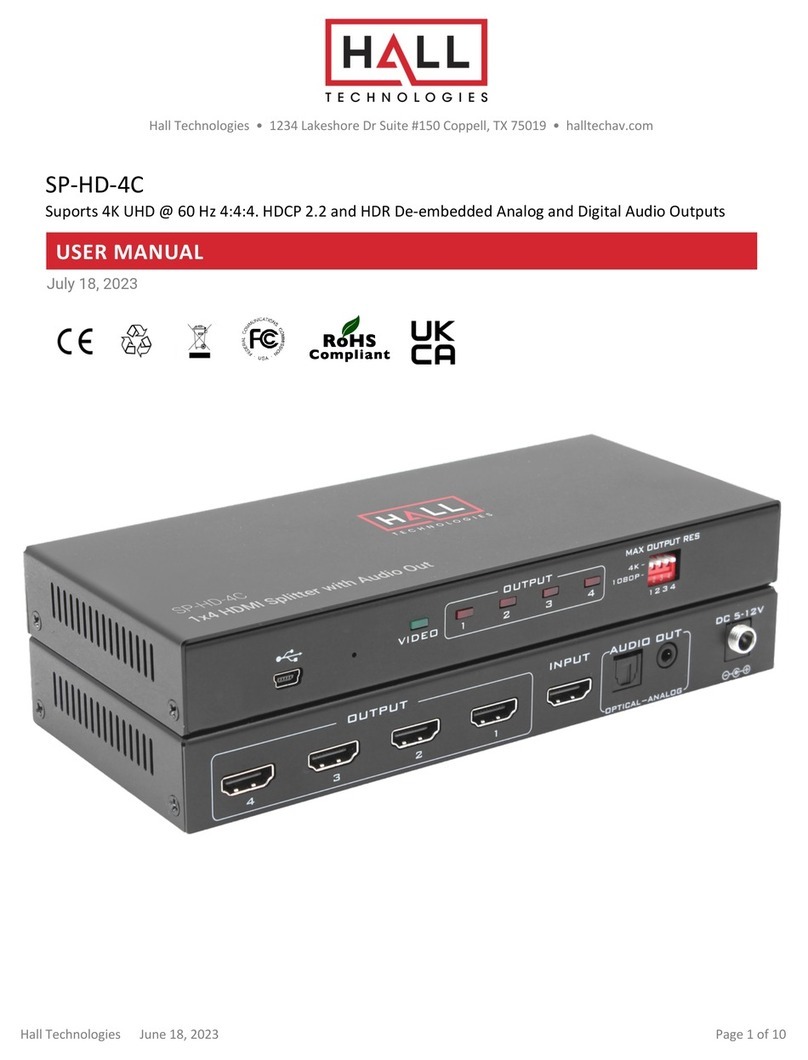 Hall Technologies SP-HD-4C user manual