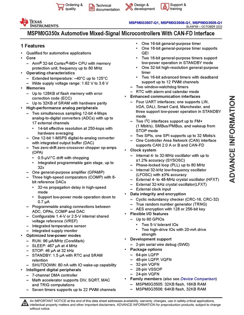 Texas Instruments MSPM0G350 Series User manual