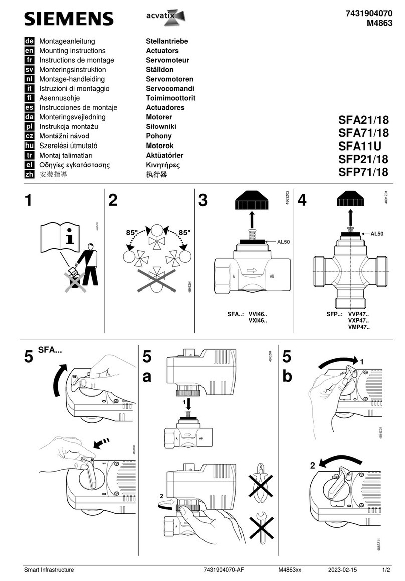 Siemens SFA21/18 User manual