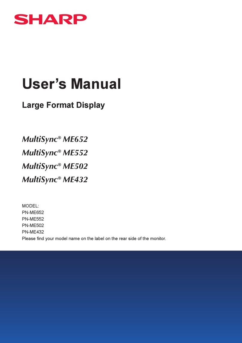 Sharp MultiSync ME652 User manual