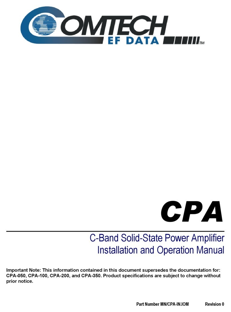 Comtech EF Data CPA-050 Installation and operation manual