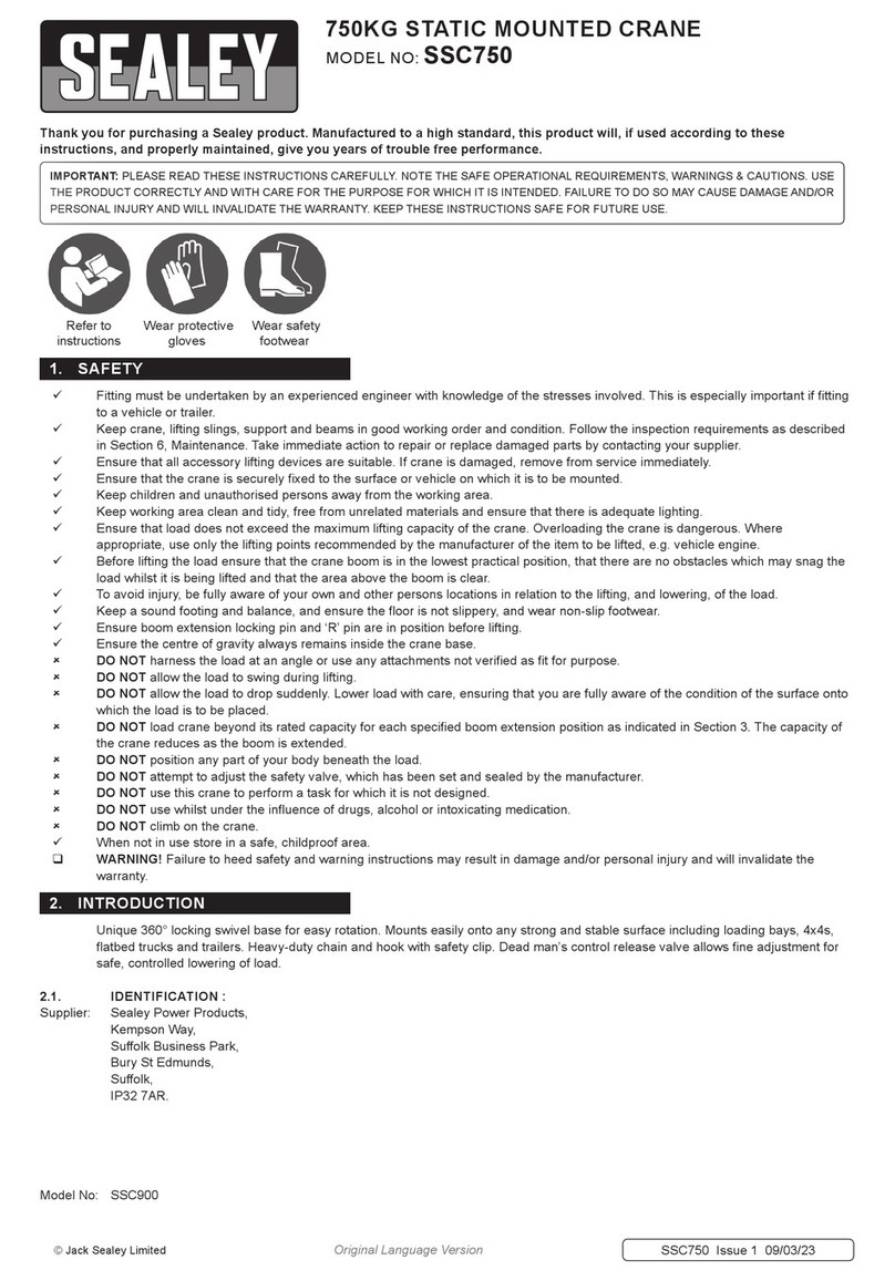 Sealey SSC750 instructions