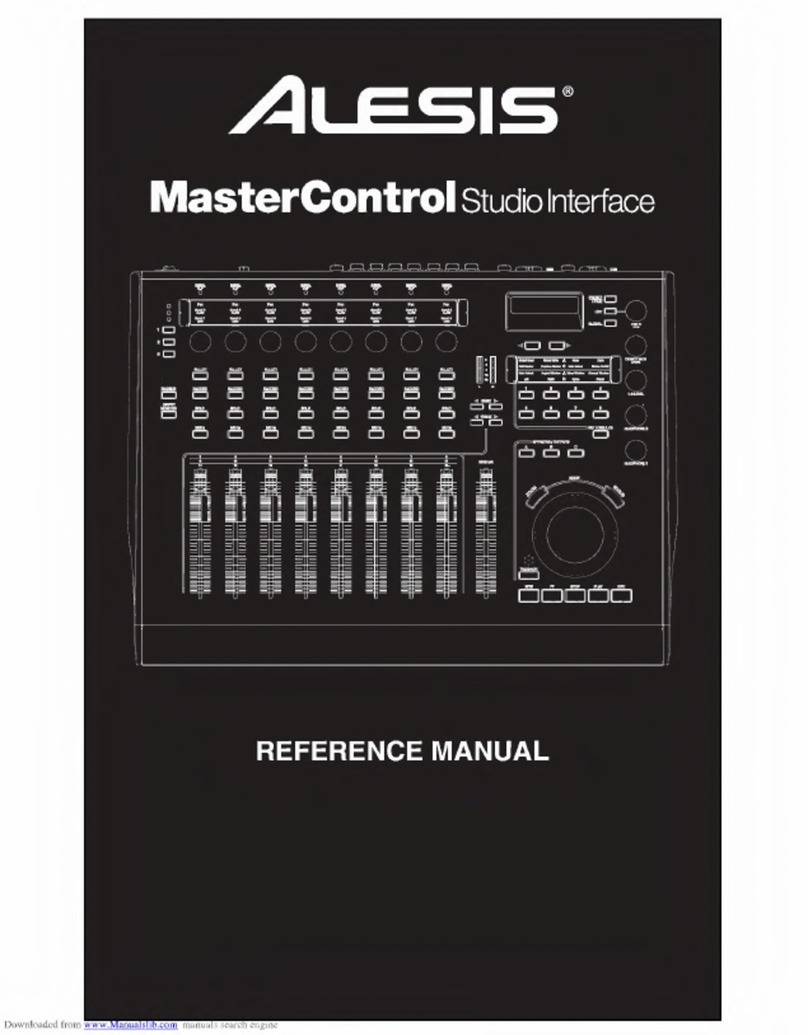 Alesis Studio Interface MasterControl User manual