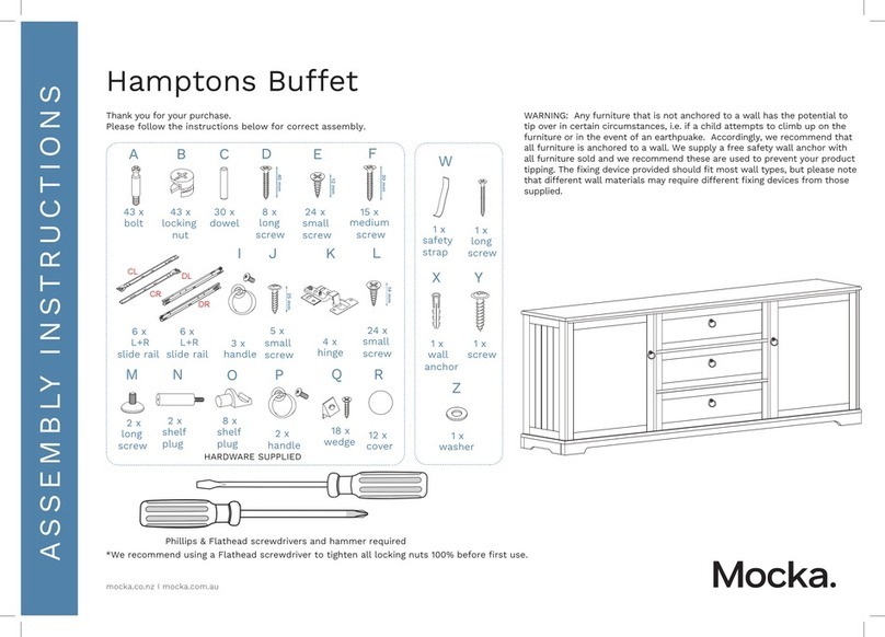 Mocka Hamptons Buffet User manual Mocka Hamptons Buffet User manual