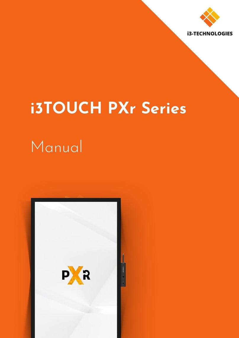 i3-TECHNOLOGIES i3TOUCH PXr Series User manual