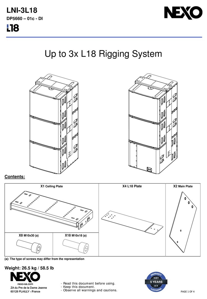 Nexo Up to 3x L18 Rigging System quick start guide