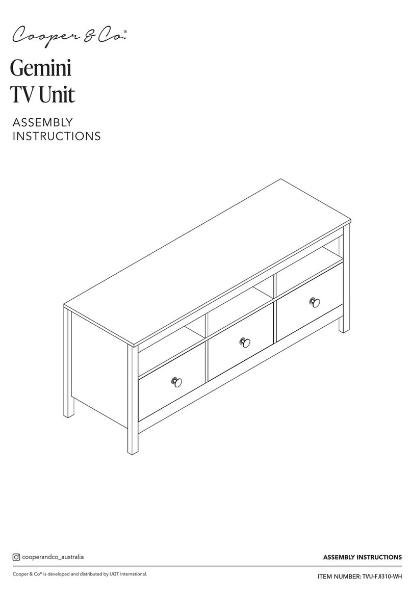 Cooper & Co Gemini TVU-FJI310-WH Assembly instructions