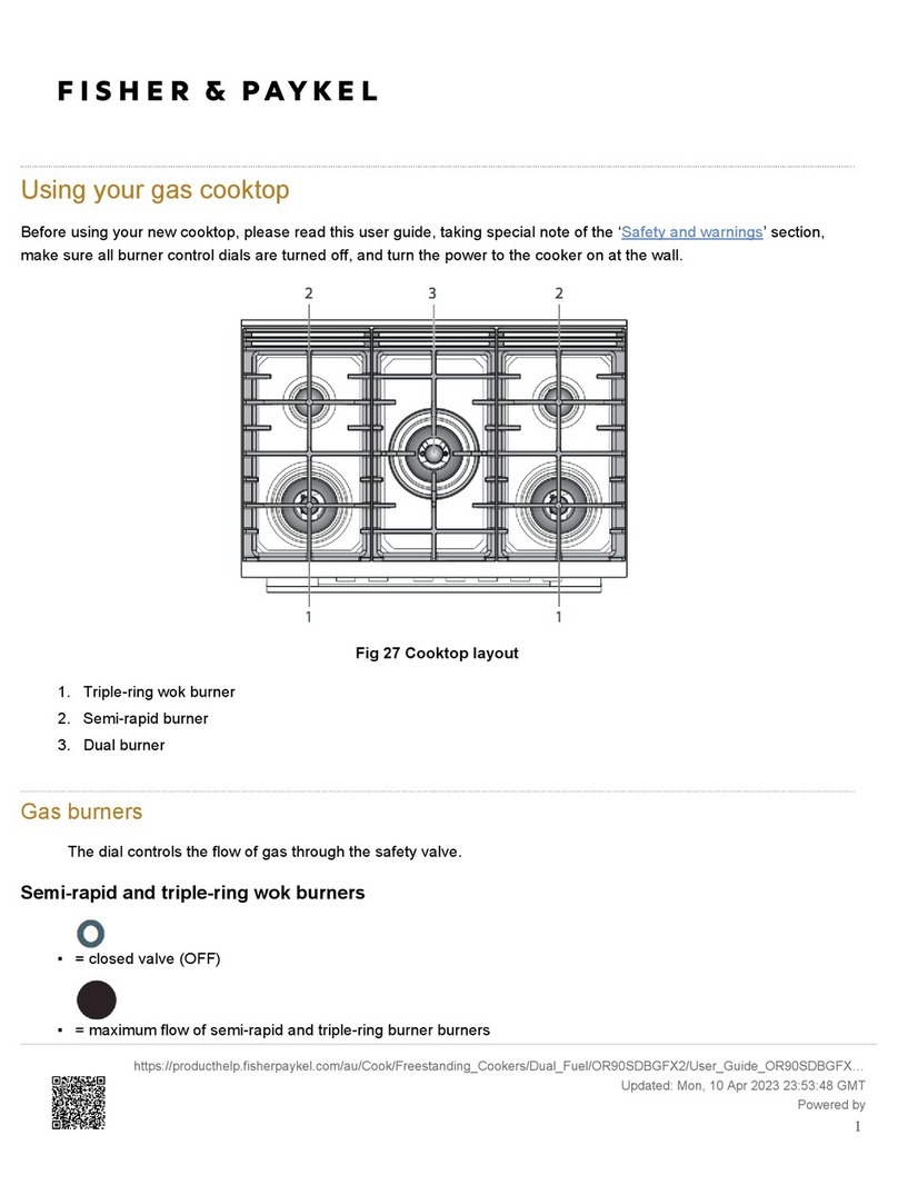 Fisher & Paykel OR90SDBGFX2 User manual Fisher & Paykel OR90SDBGFX2 User manual