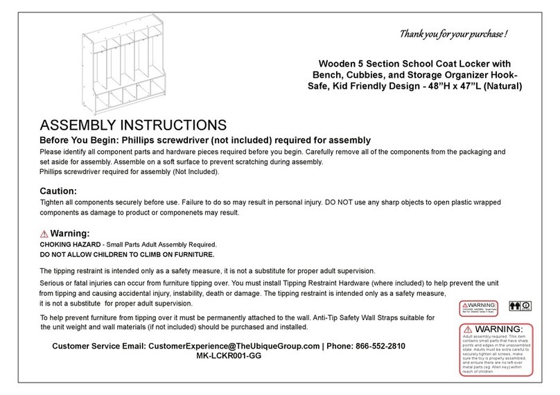 Ubique MK-LCKR001-GG Assembly instructions