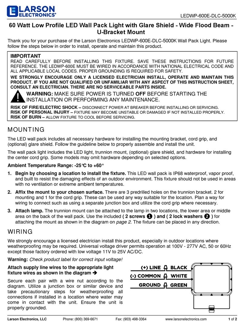 Larson Electronics LEDWP-600E-DLC-5000K User manual Larson Electronics LEDWP-600E-DLC-5000K User manual