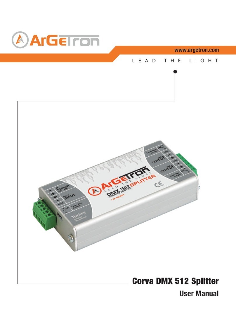 ARGETRON Corva DMX 512 user manual