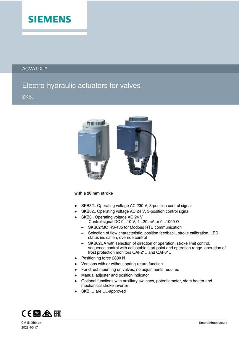 Siemens ACVATIX SKB Series User manual