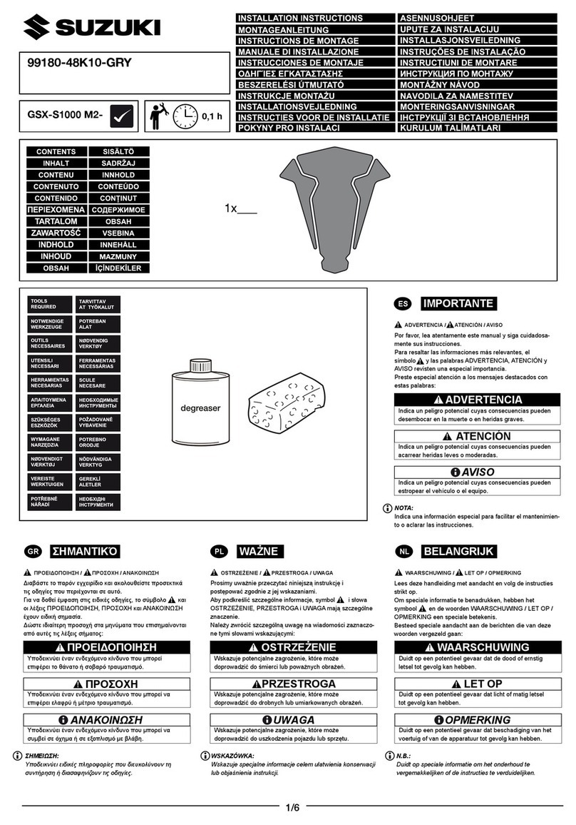 Suzuki 99180-48K10-GRY installation instructions