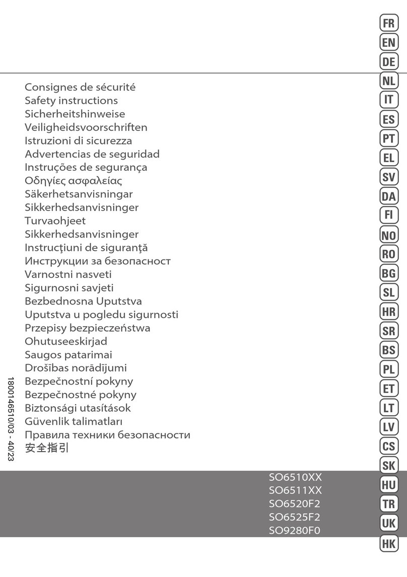 Rowenta SO6511 Series instructions