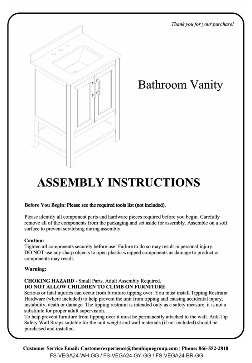 Ubique FS-VEGA24-WH-GG Assembly instructions
