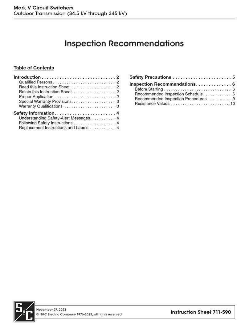 S&C Mark V instruction sheet