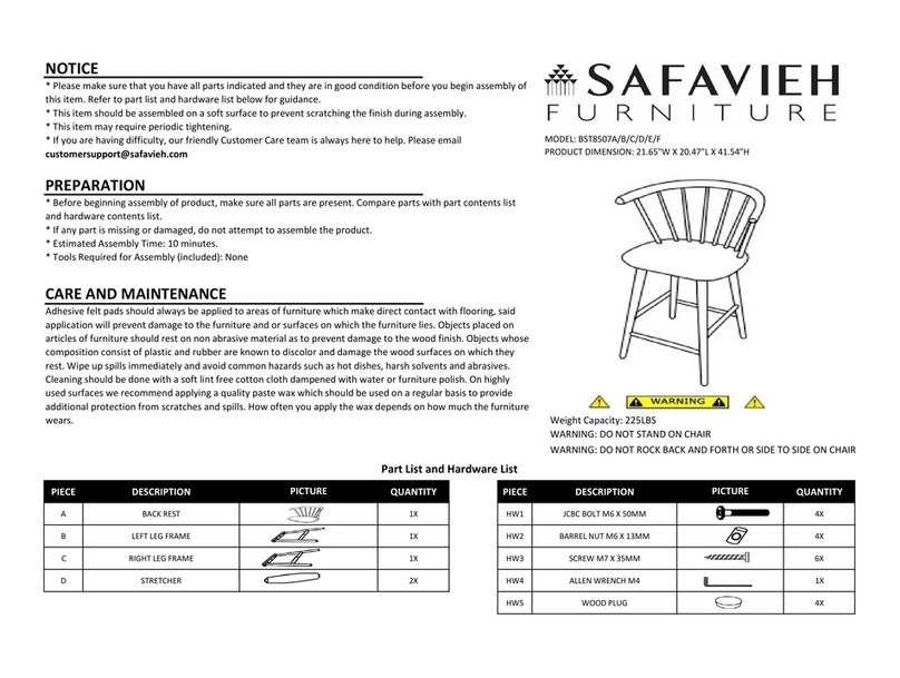 Safavieh BST8507A User manual